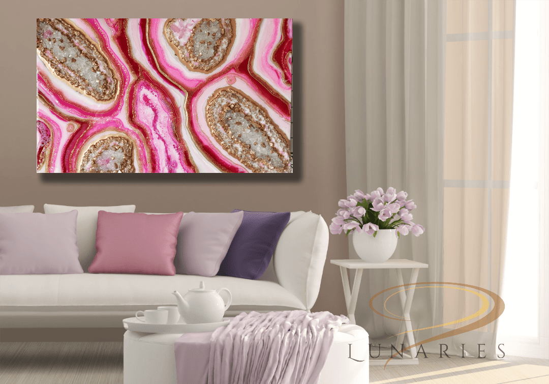 Resin Geode Artwork 16" x 24" - Image 3