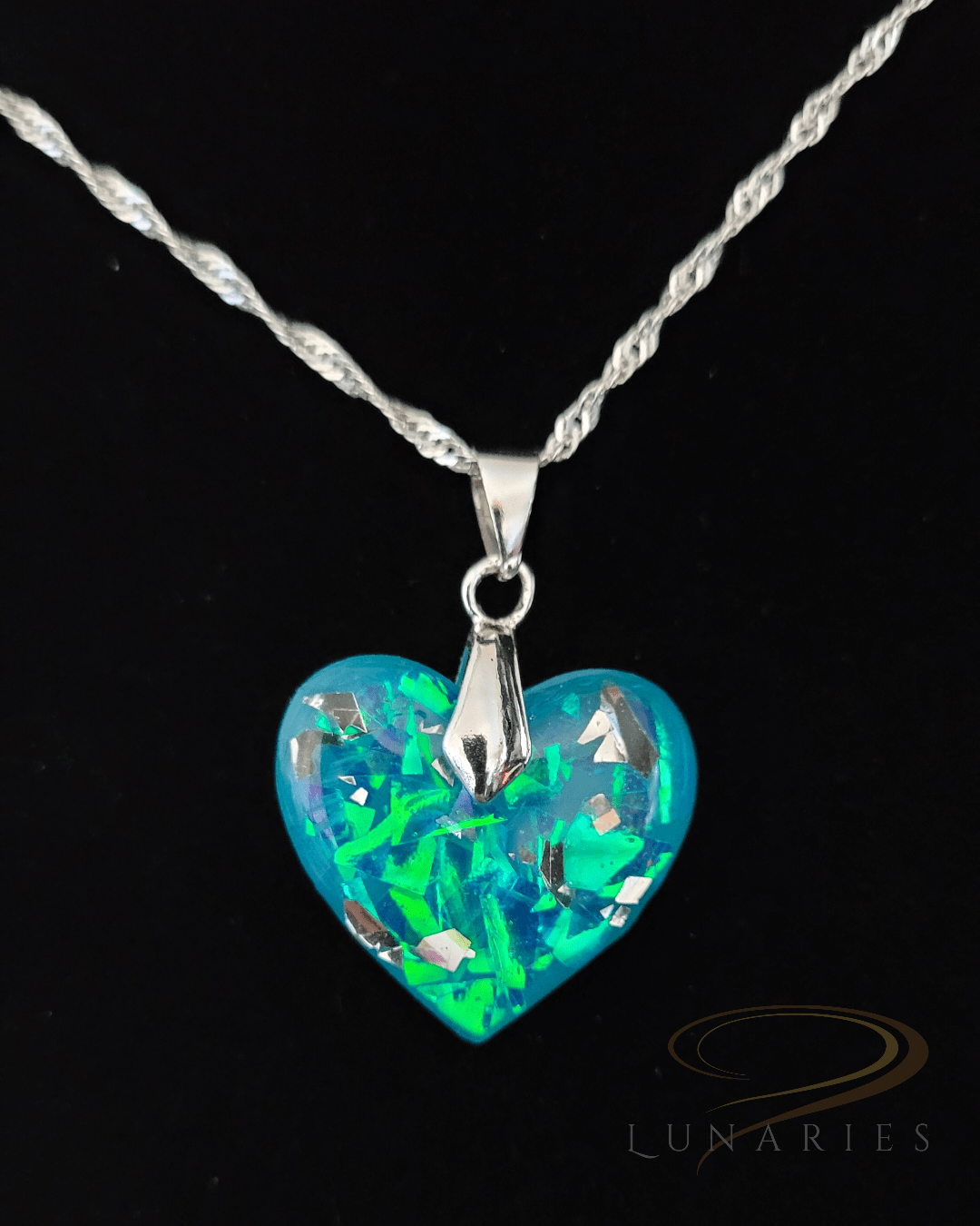 Holographic Heart Pendant