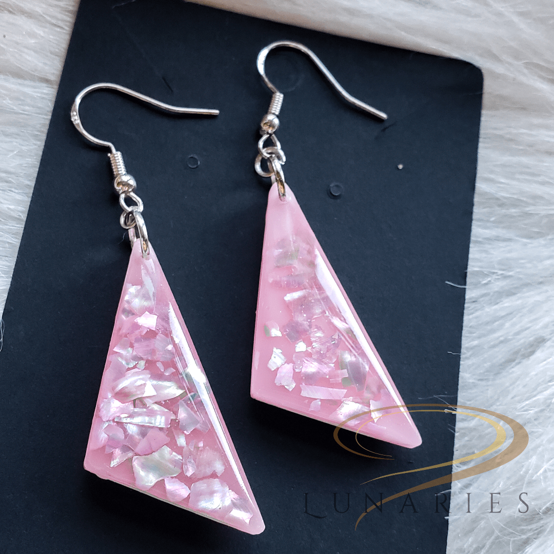 Modern Earrings with Crushed Abalone - Image 2