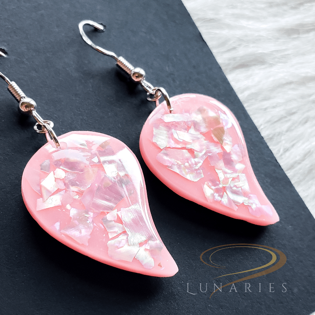 Tears Earrings with Crushed Abalone