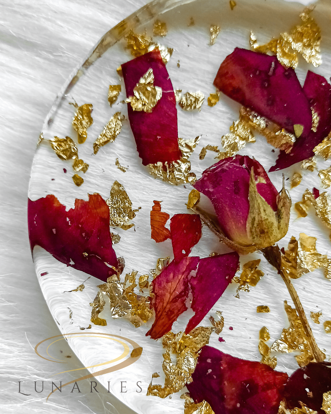 Coasters with Preserved Flowers - Red Rose - Image 2