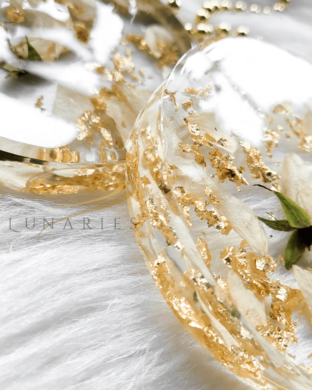 Coasters with Preserved Flowers - White Rose - Image 4
