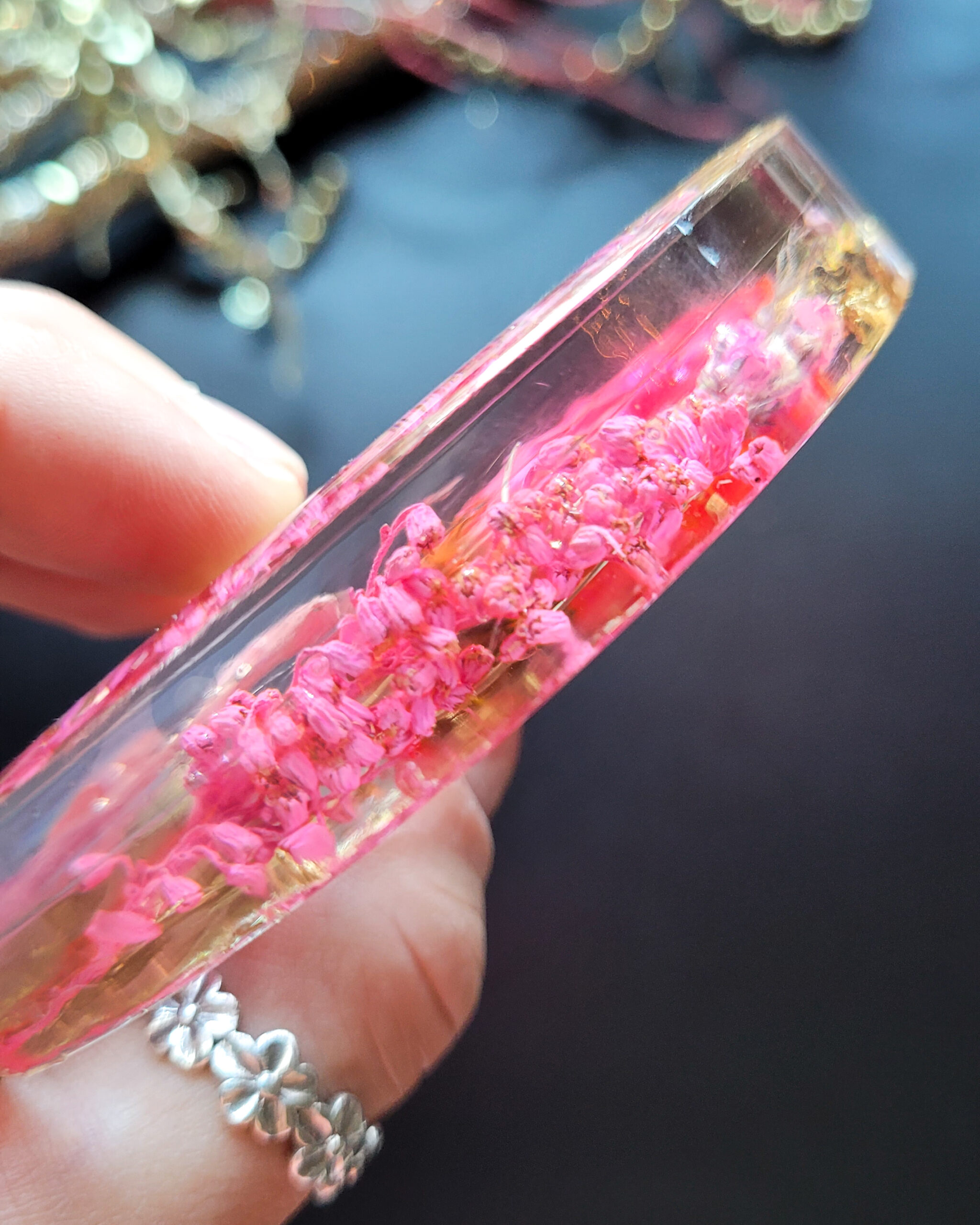 Coasters with Preserved Flowers - Pink - Image 3