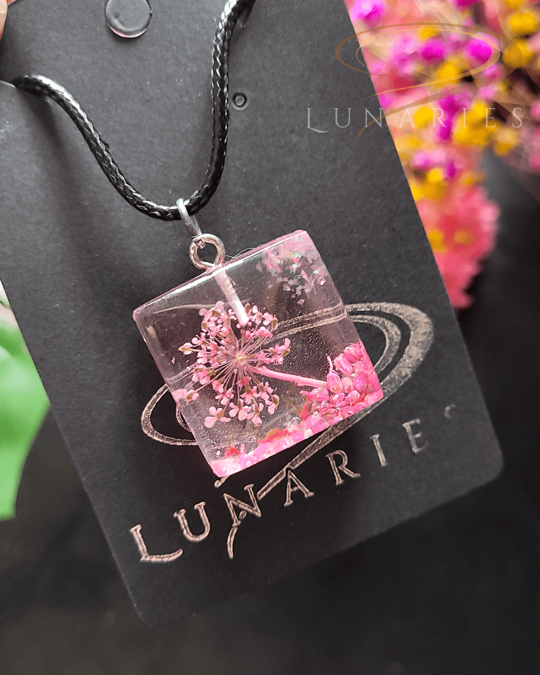 Pink Dreamscape - Handmade Resin Pendant - Image 3