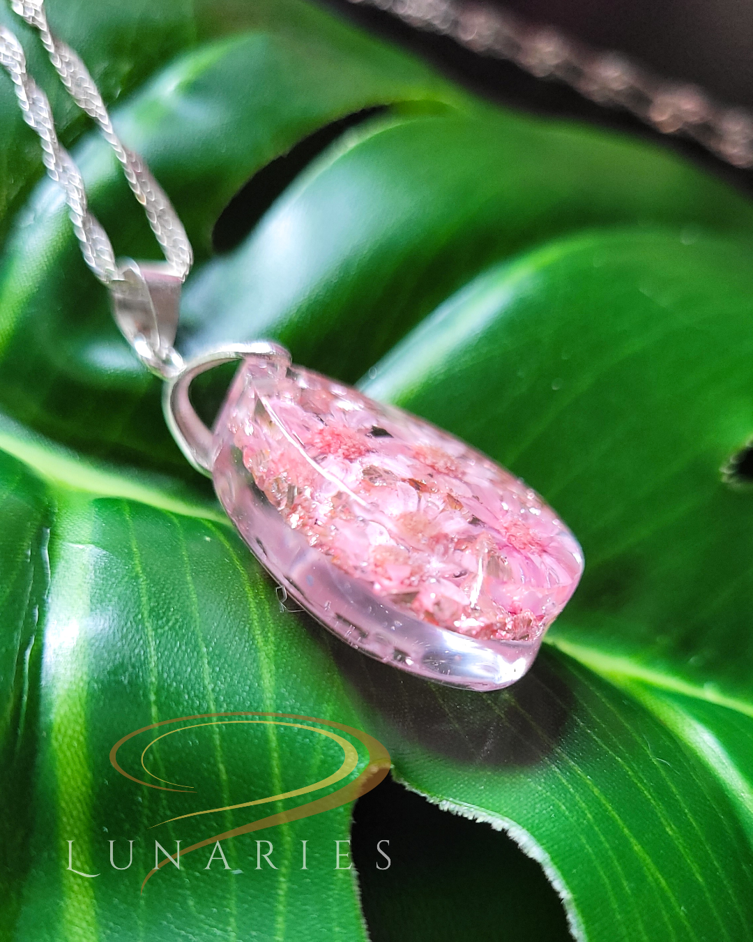 Pink Bloom Earrings and Necklace Set - Image 8