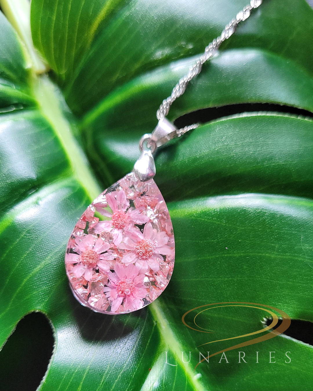 Pink Bloom Earrings and Necklace Set - Image 7