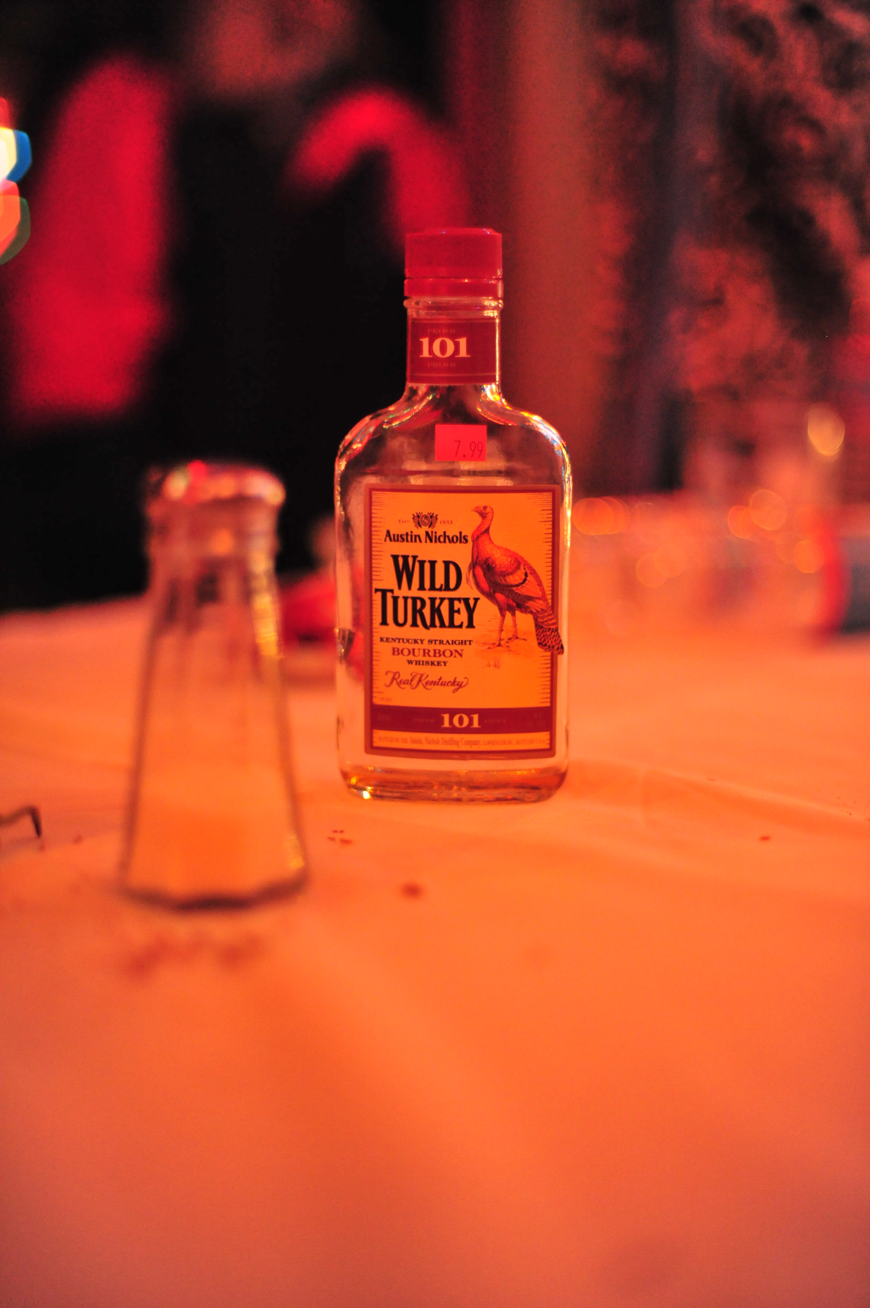 Wild Turkey by wedding party seating