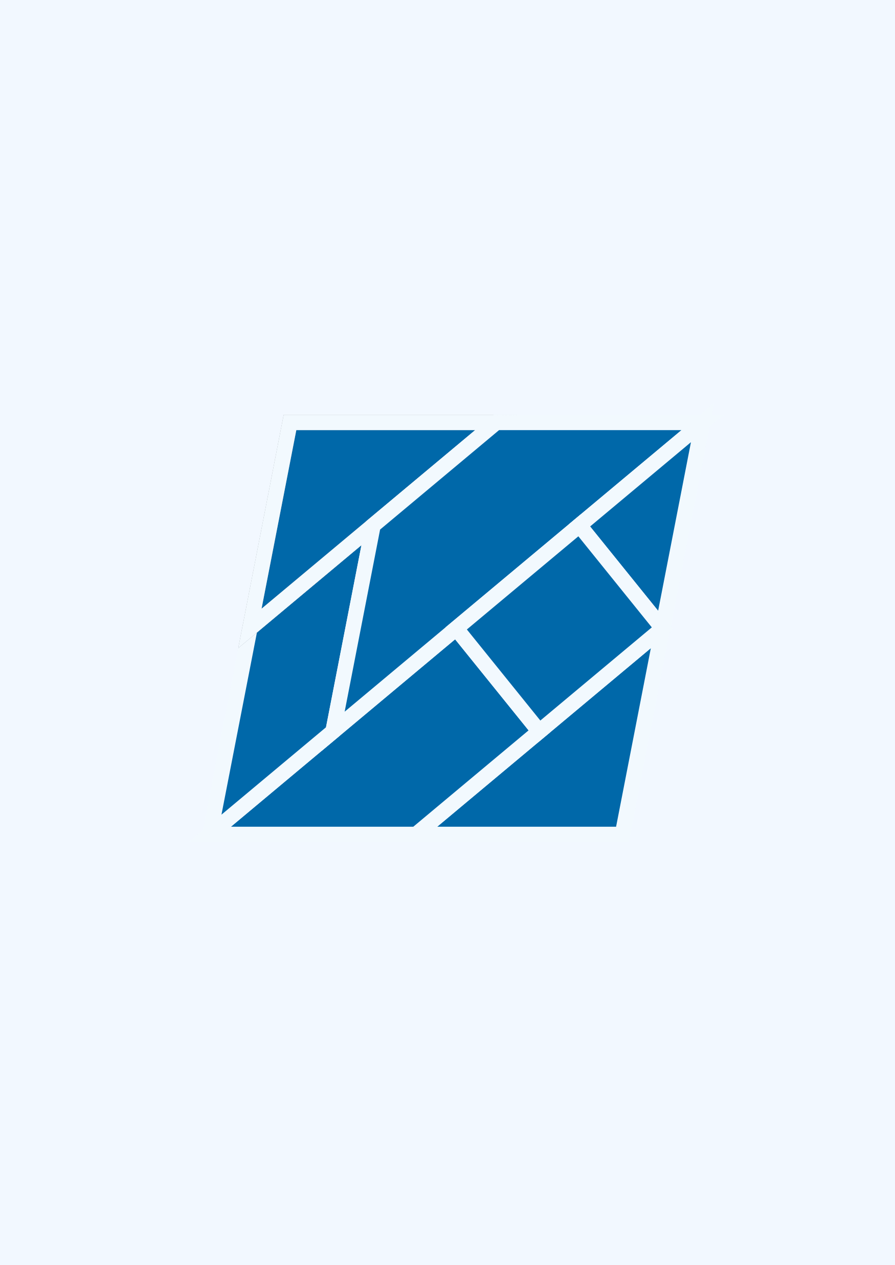 Blue tangram that's at a 11-degree angle.