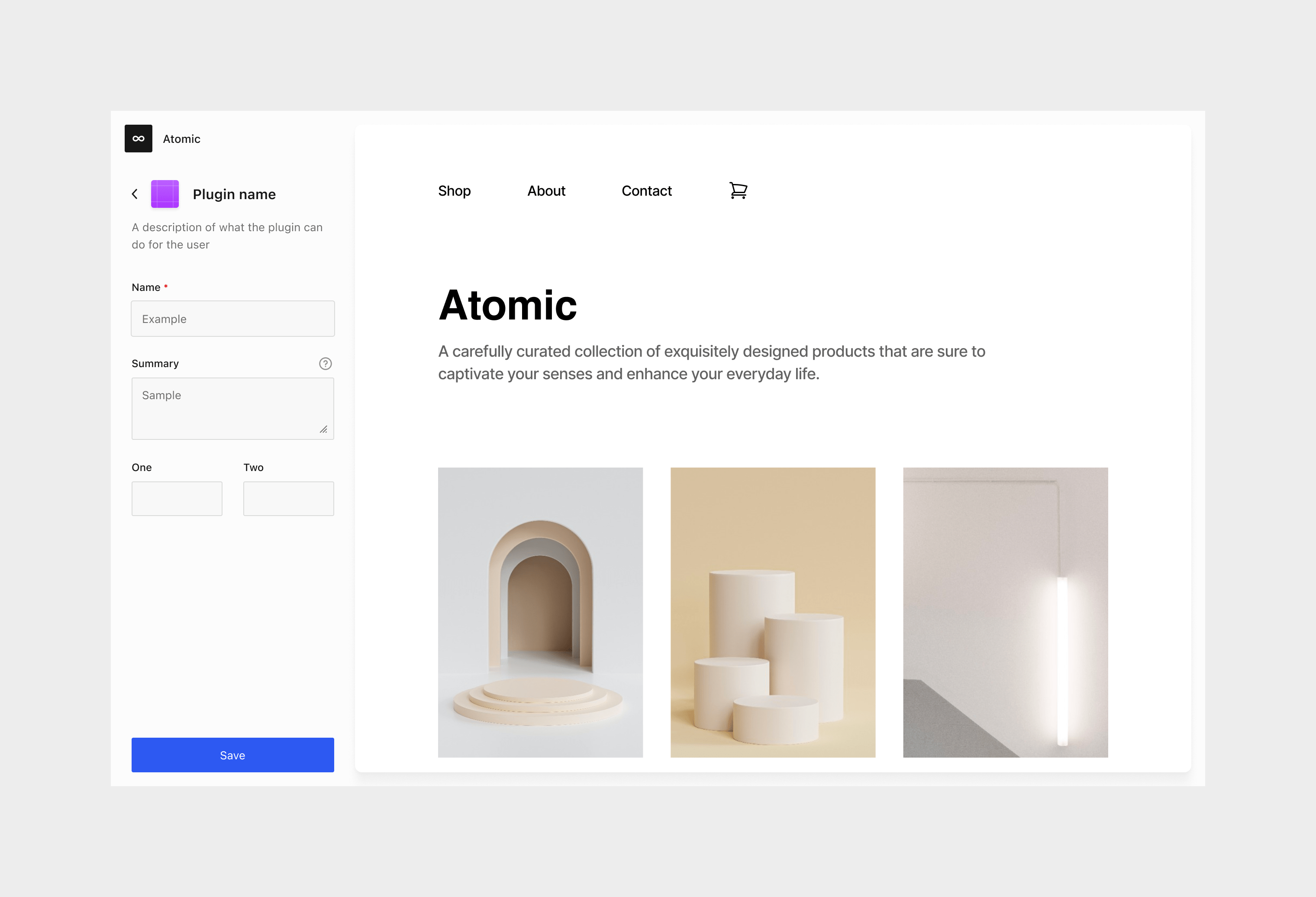 light themed version of sidebar and frame