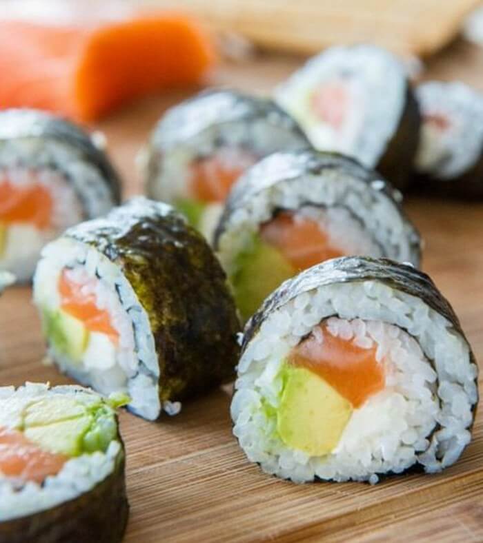 resep sushi avocado salmon
