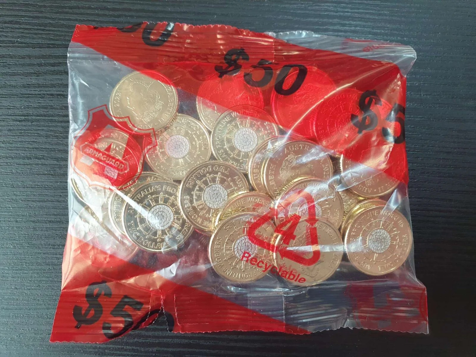 2018 Canada Two Dollar Coin Toonie $2; Armistice; Red Coloured Poppy; UNC 