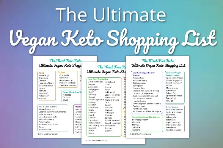 The Ultimate Vegan Keto Shopping List Meat Free Keto Vegan Keto Recipes