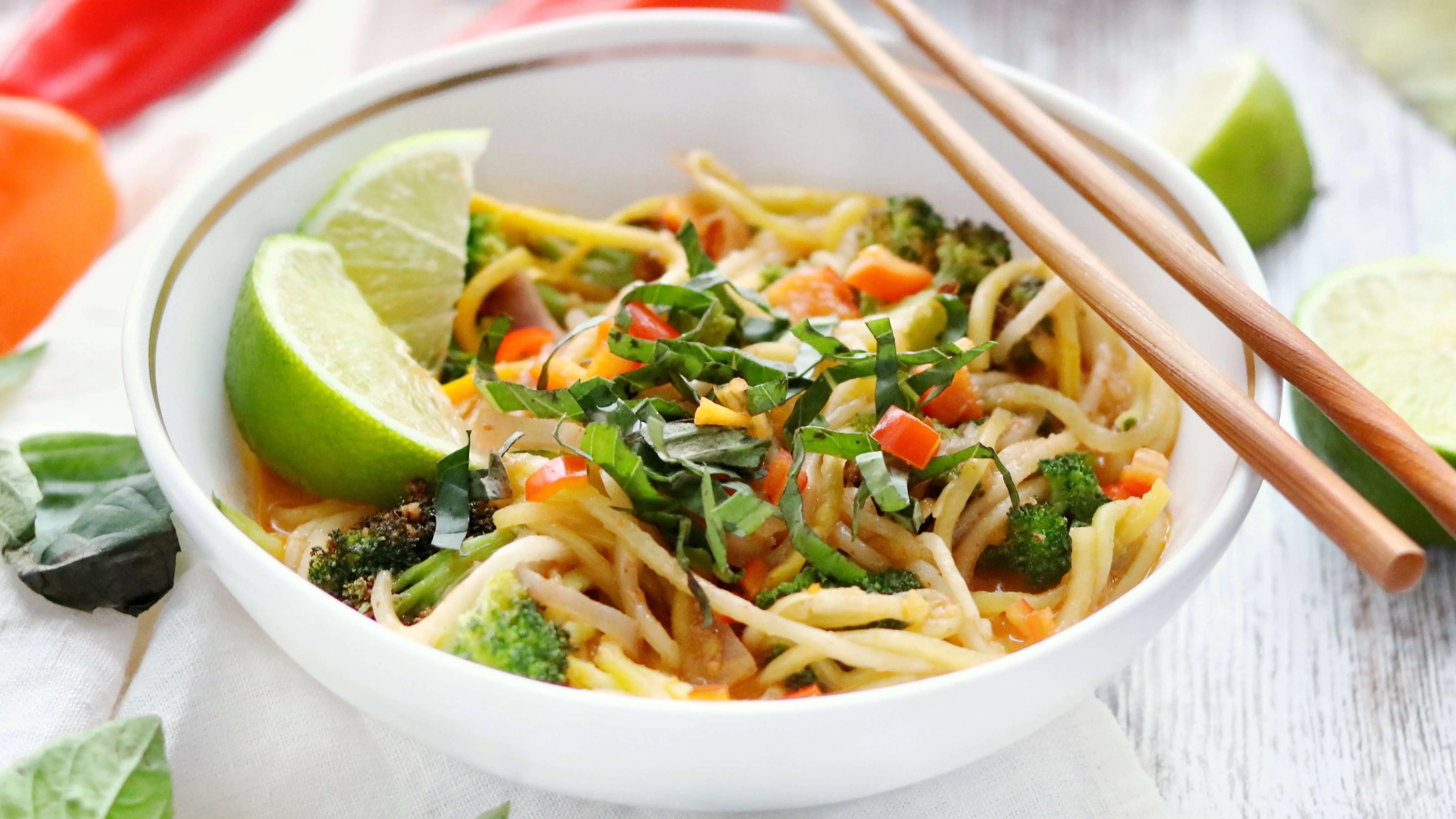 Low Carb Vegan Thai Coconut Noodle Bowl Meat Free Keto Vegan Keto Recipes