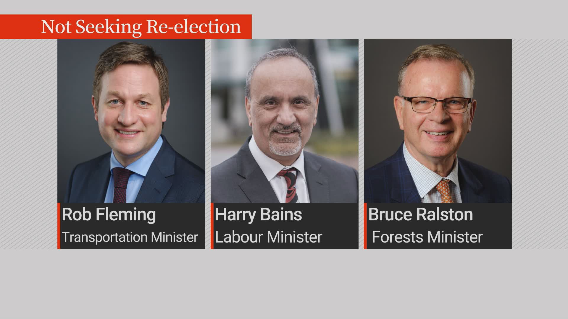 High-profile ministers Rob Fleming, Harry Bains not running for re-election