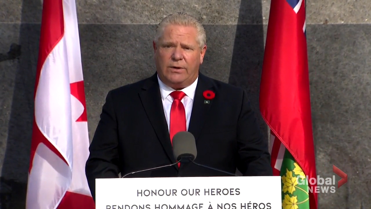 Toronto Commemorates Remembrance Day Virtually Socially Distanced Globalnews Ca