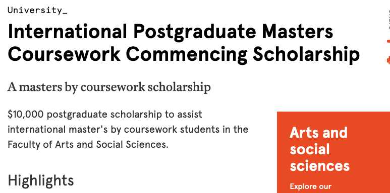 2021 International Coursework Commencing Scholarships at UTS in Australia