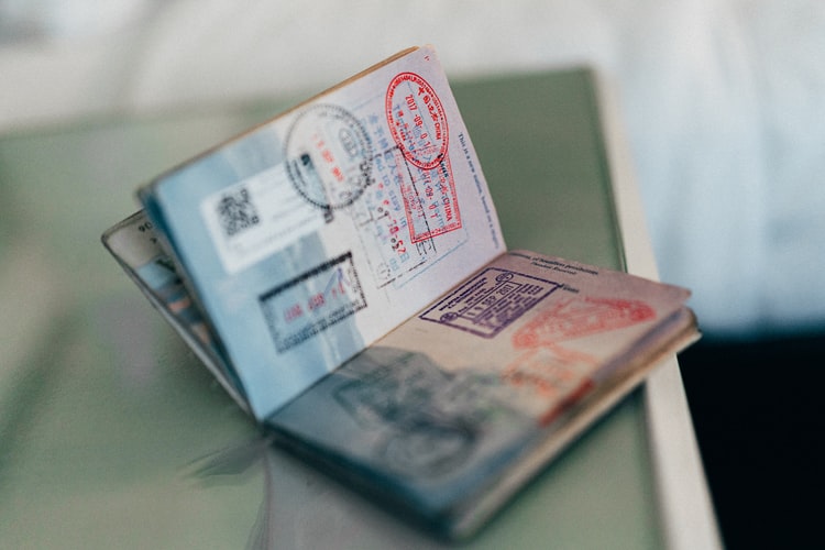 A passport used to illustrate the story