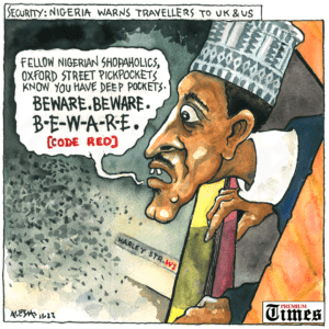 Editorial Cartoon of the Day: SECURITY: Nigeria warns travellers to UK, US