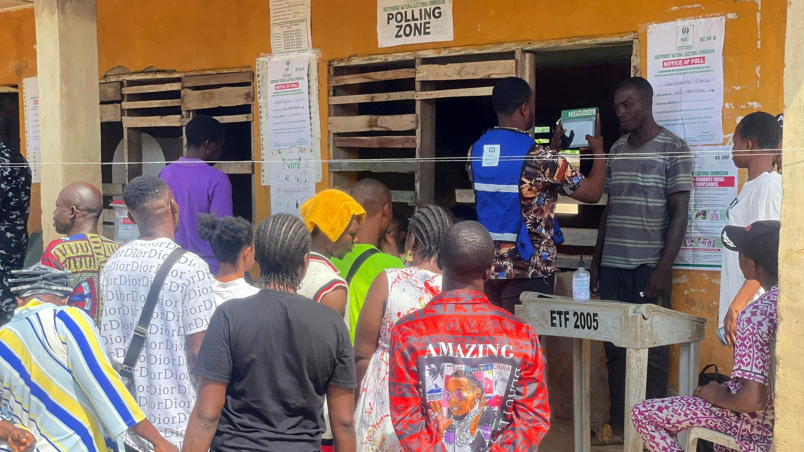 Voting ongoing with low voter turnout noticed. The voter register shows 994 voters. However, less than 30 voters were seen.