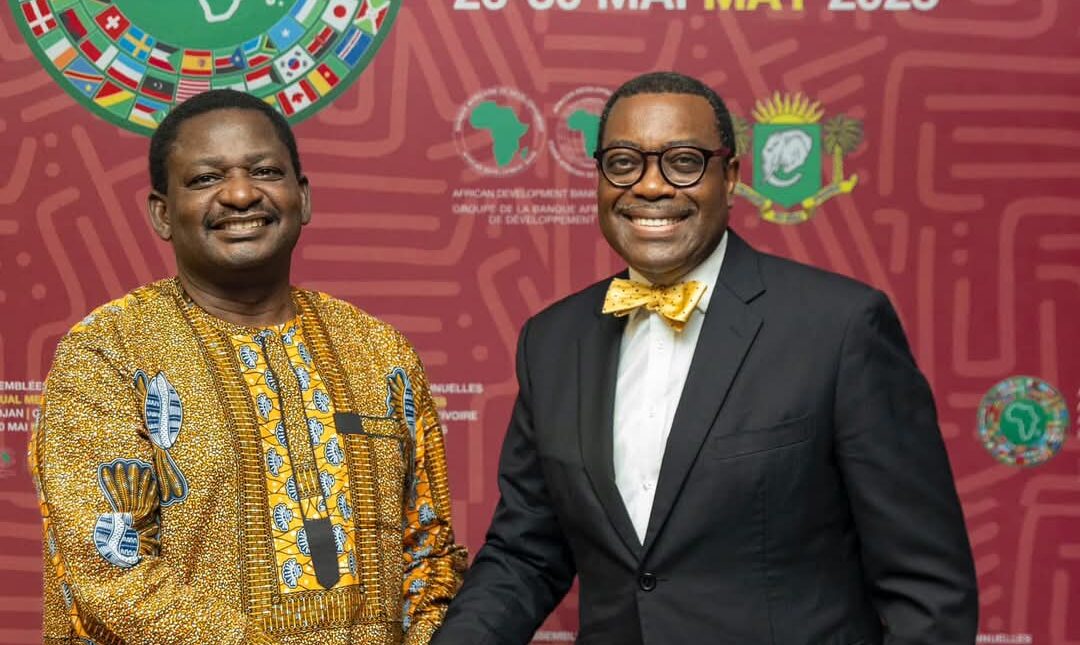 Femi Adesina (right), Akinwumi Adesina (right)