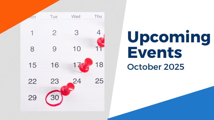 Upcoming events, October 2025