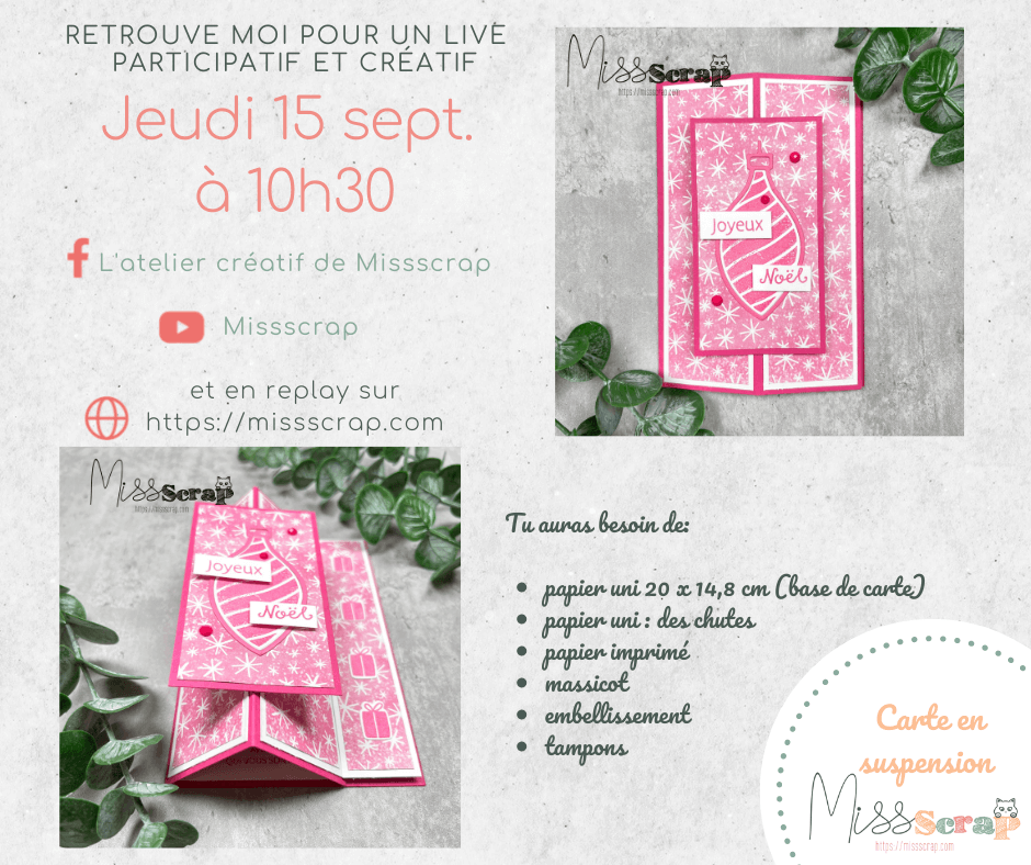 Projet De La Semaine Une Carte En Suspension Missscrap