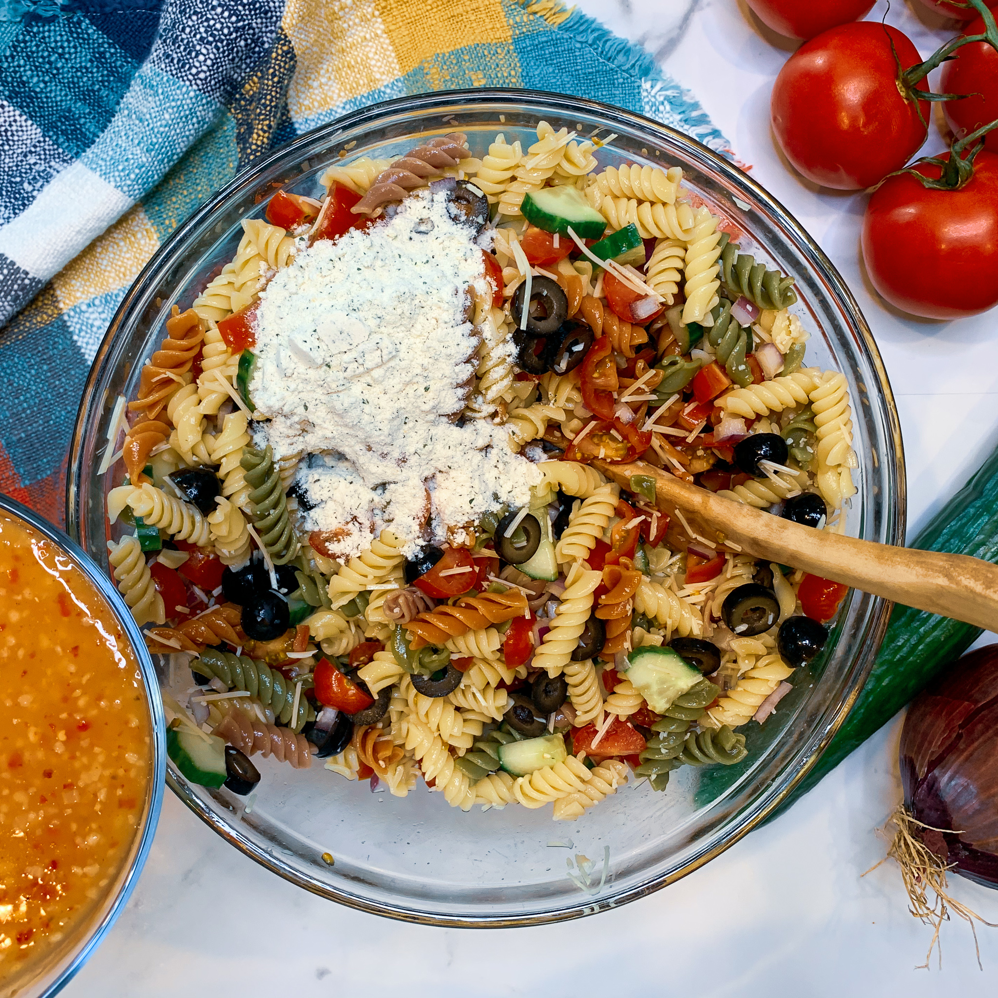Pasta Noodles with Ranch Dressing