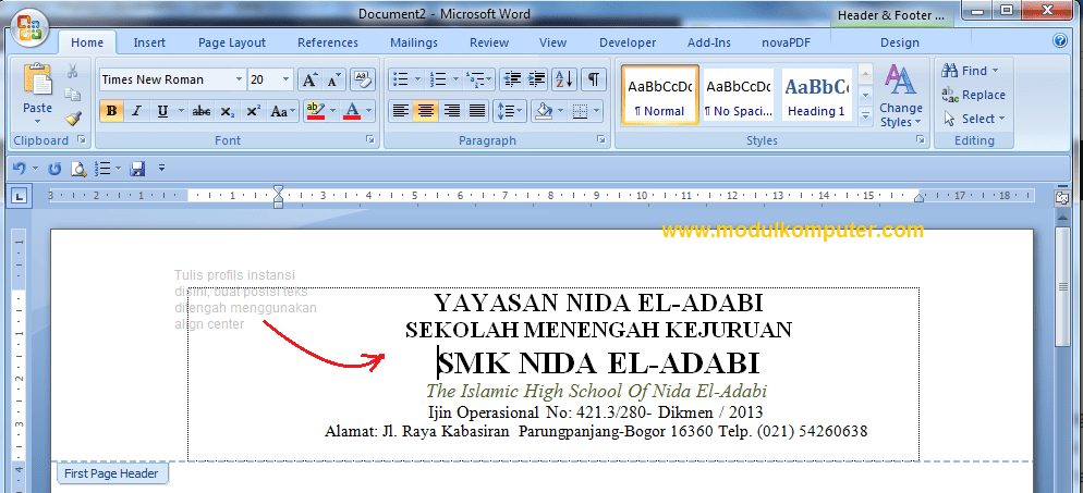 Cara Membuat Surat Resmi Yang Mudah Dan Benar Di Microsoft Word 3126