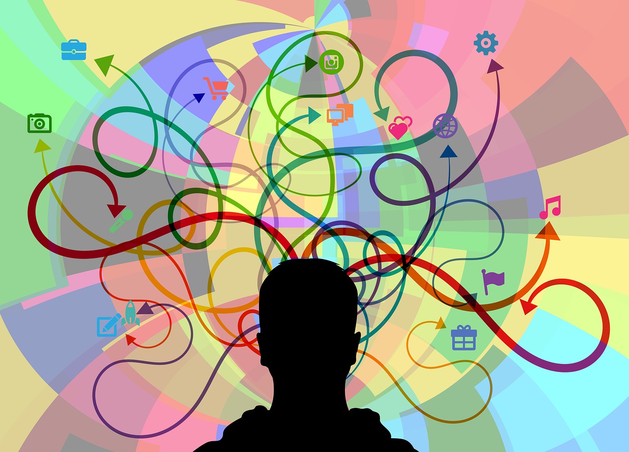 Head, silhouette, multitasking-jack of all trades, master of none