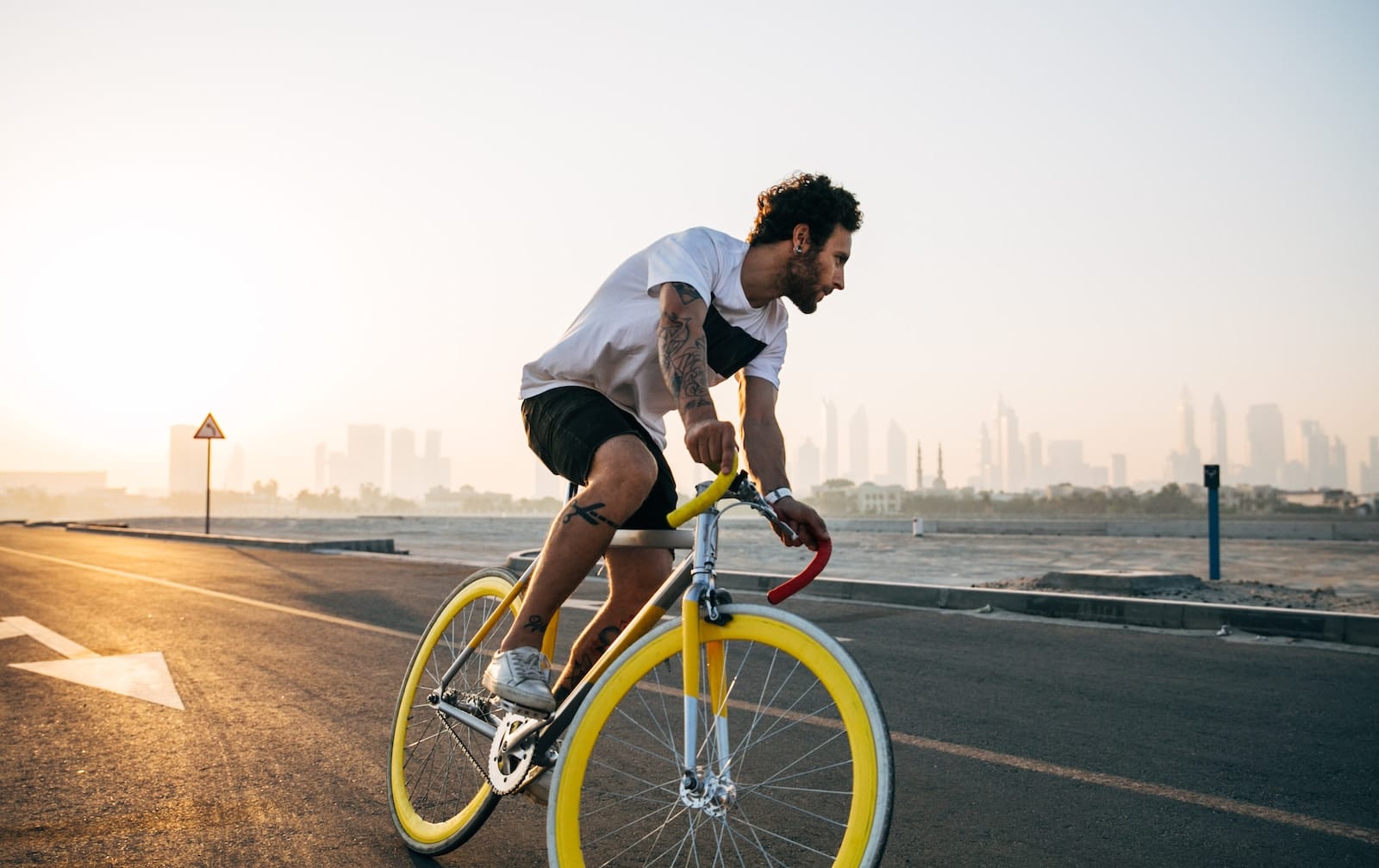 Man riding bicycle on road during daytime-hydration and restore energy