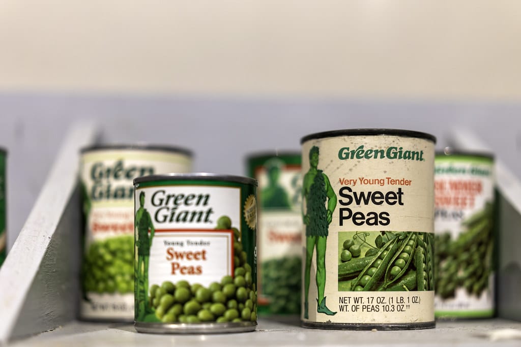 Canned peas