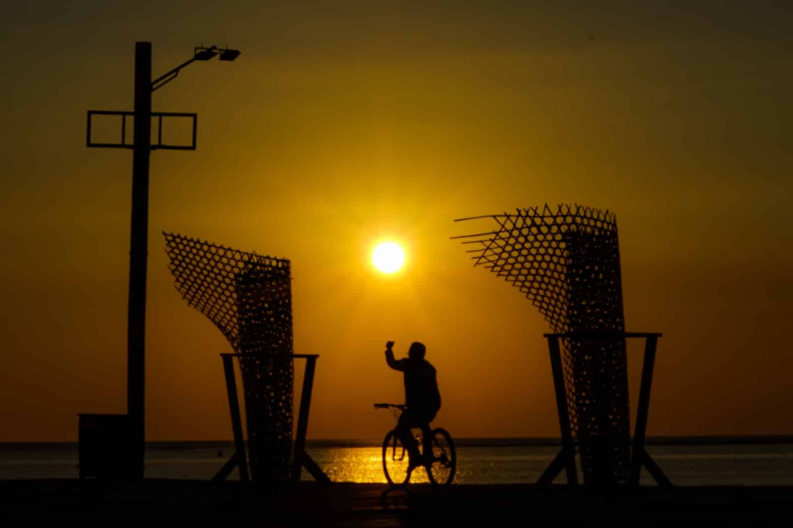 Silhouette of man riding bicycle during sunset-when you focus on the good, the good gets better