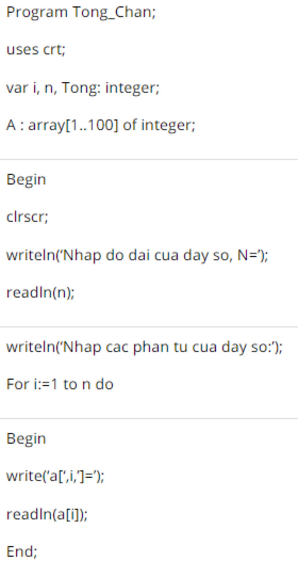 Viet Chuong Trinh Nhap Day A Gom N So Nguyen N Nhap Tu Ban Phim Thuy