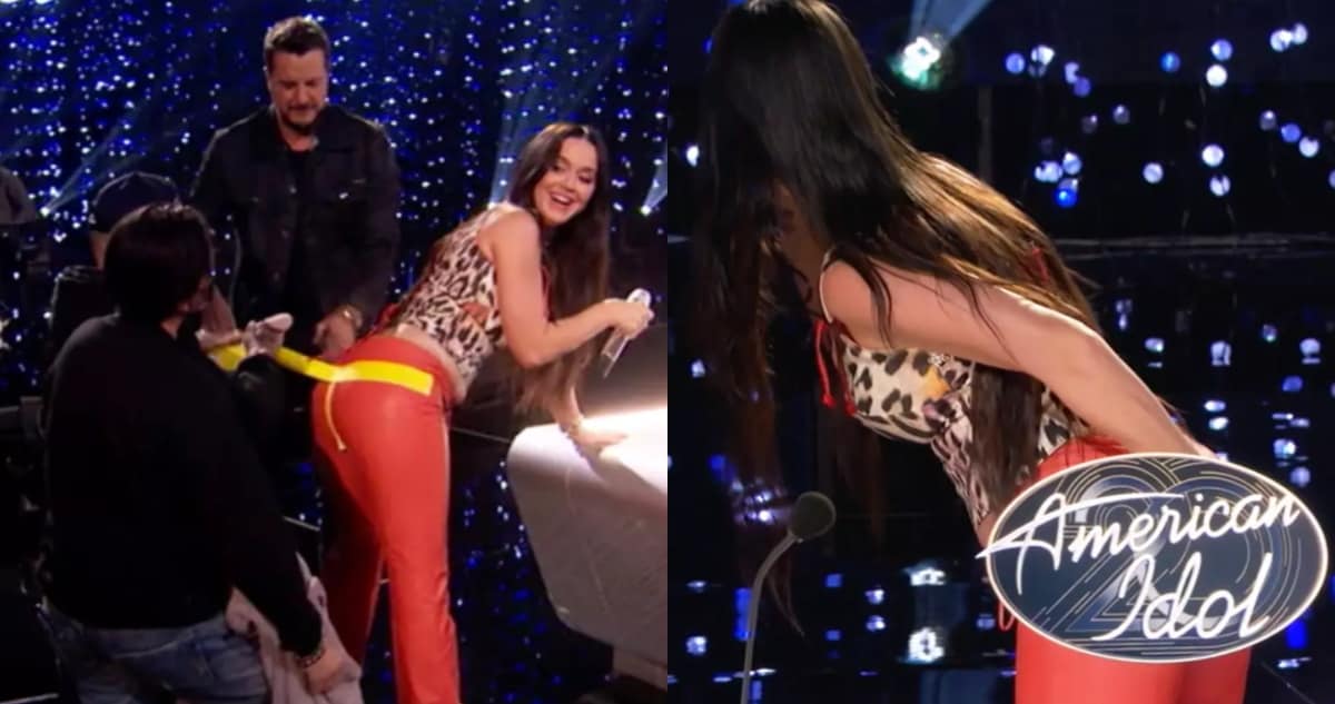Katy Perry Suffers Wardrobe Malfunction During American Idol When Her Skintight Leather Pants Split Music Mayhem Magazine