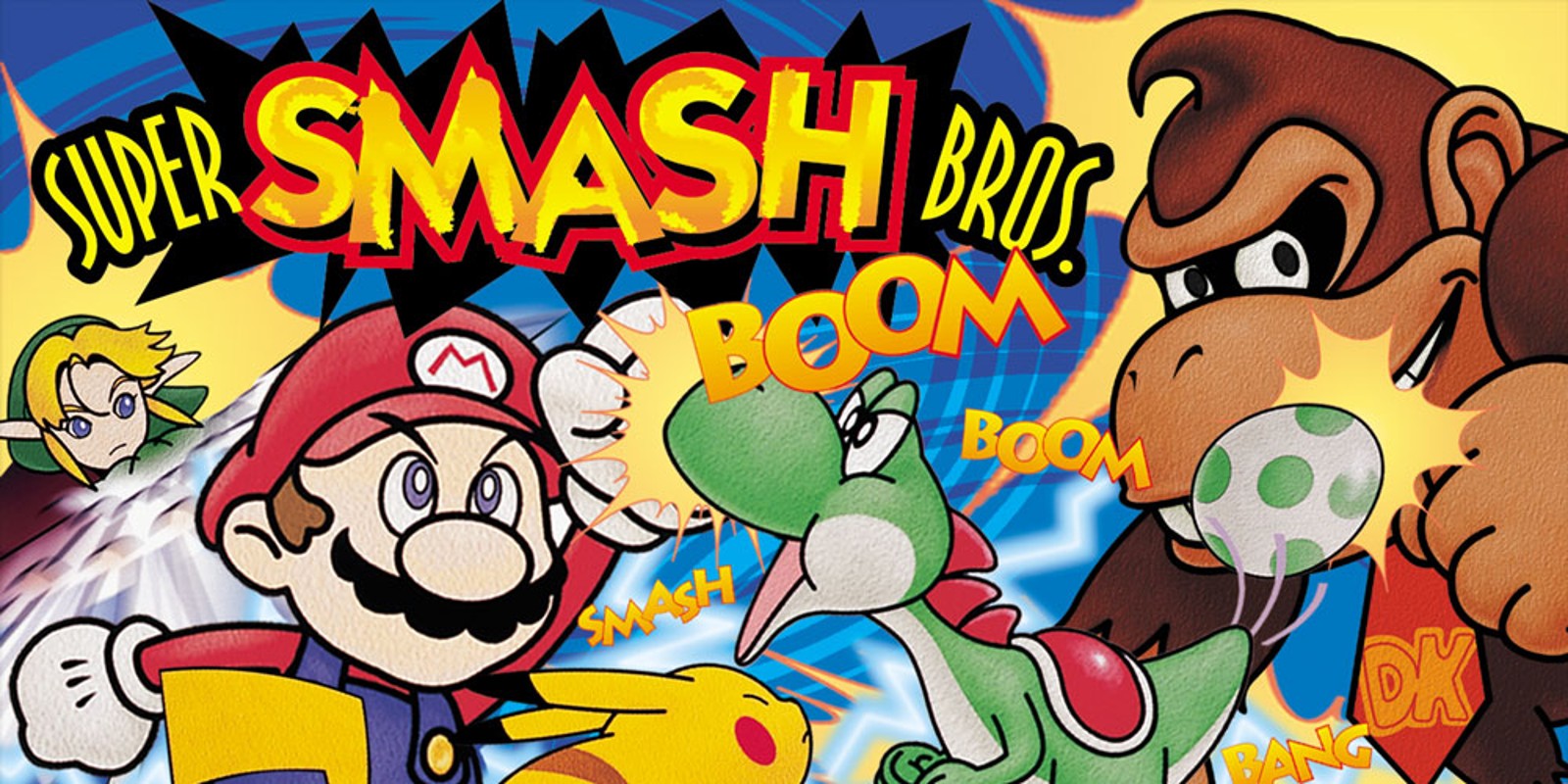 official artwork for Super Smash Bros on N64