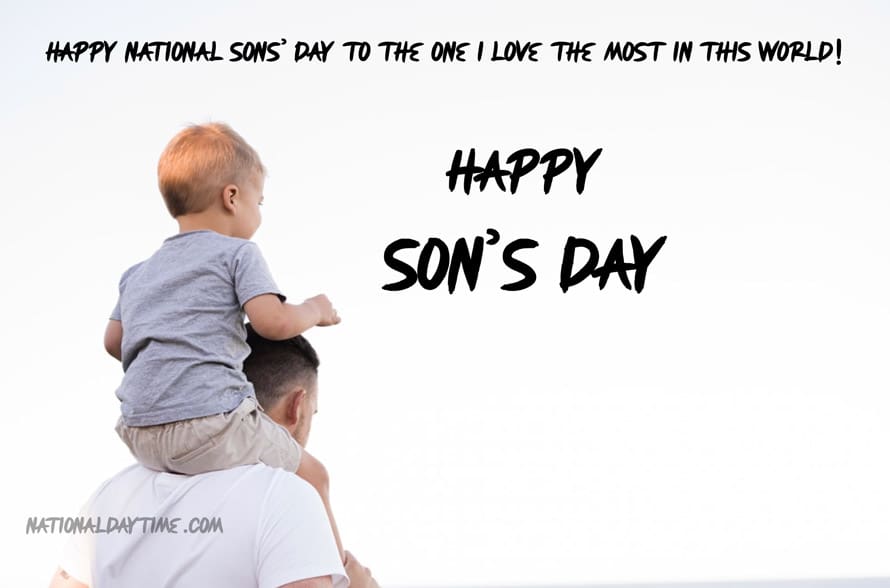 Happy National Sons Day 2022 Wednesday September 28 National Day Time
