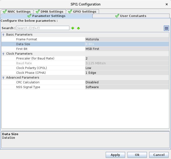 Configuring the SPI interface