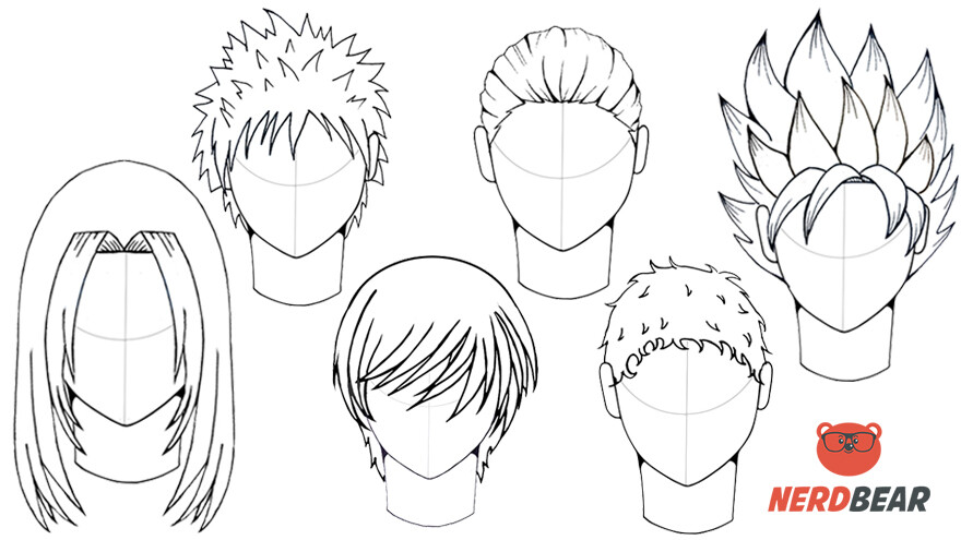 How To Draw Anime Hair For Boys And Men