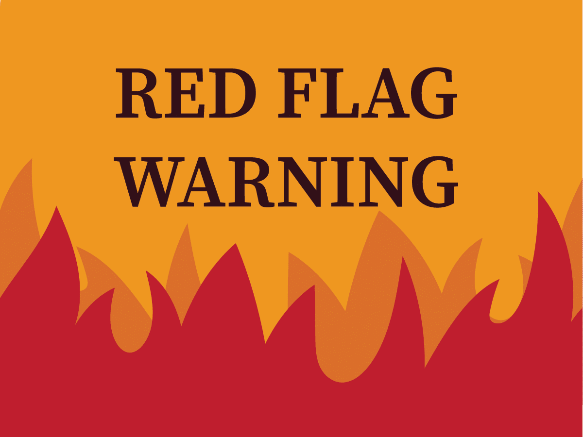 red flag warning featured graphic