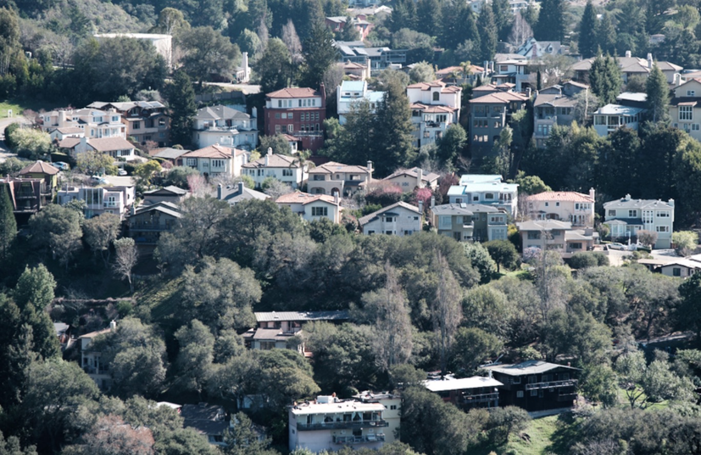 lots of homes in the hills of berkeley