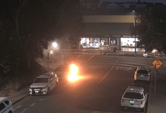 Person charged with firebombing UC Berkeley police car pleads not guilty