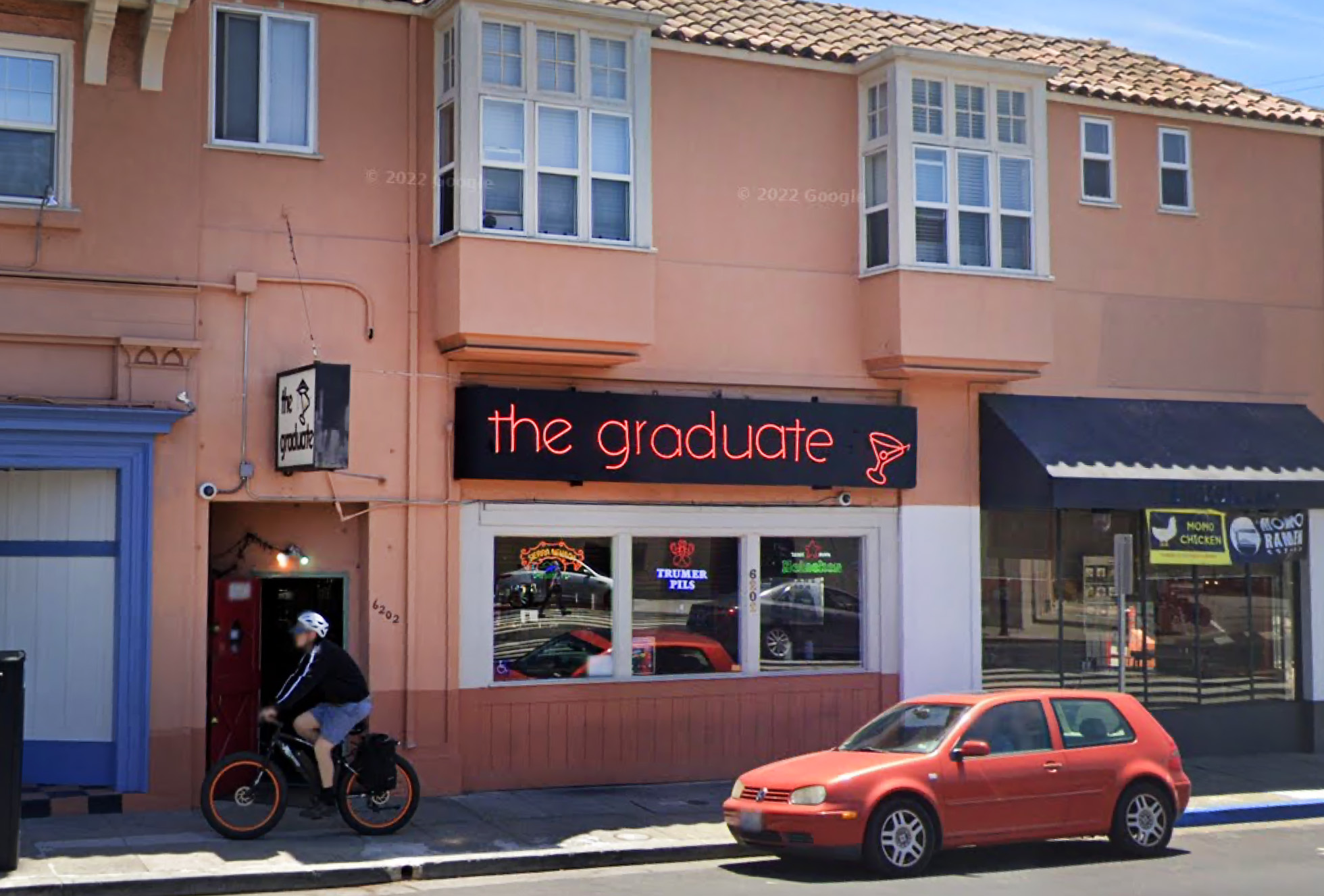 The outside of The Graduate Bar in Oakland.