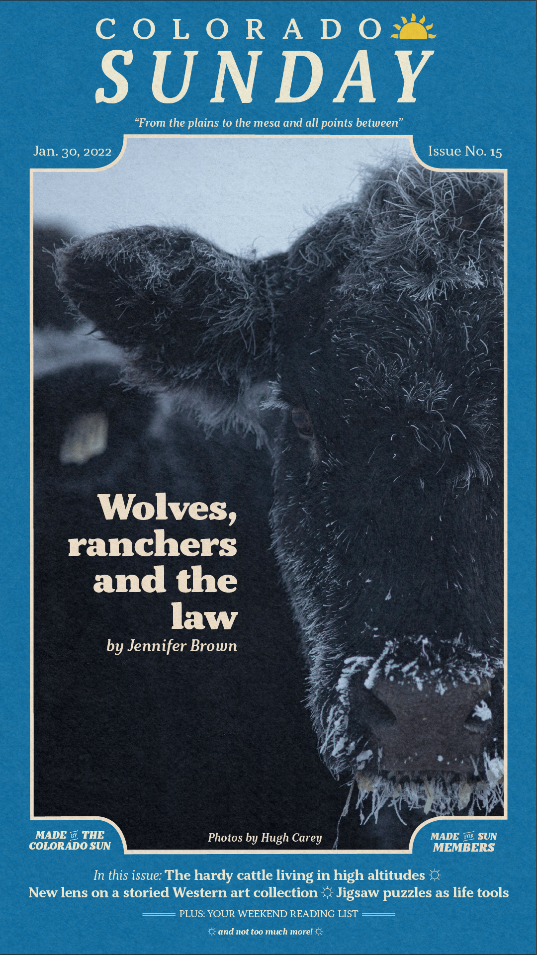 Colorado Sunday issue 15: “Wolves, ranchers and the law”