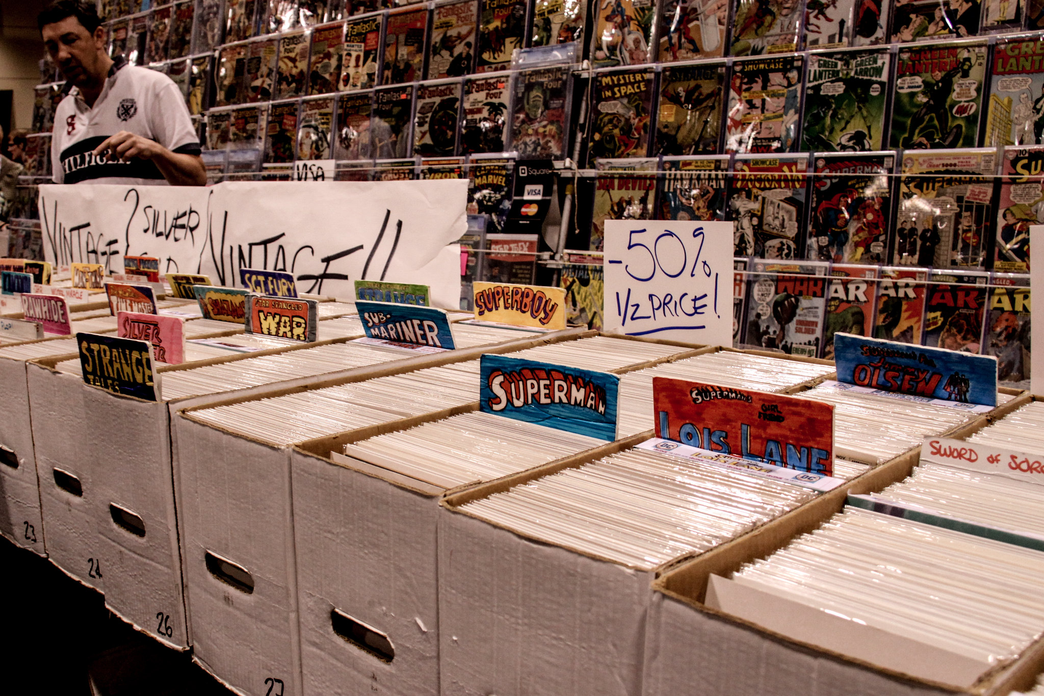 Comics, like the ones sold at Fantom Comics.