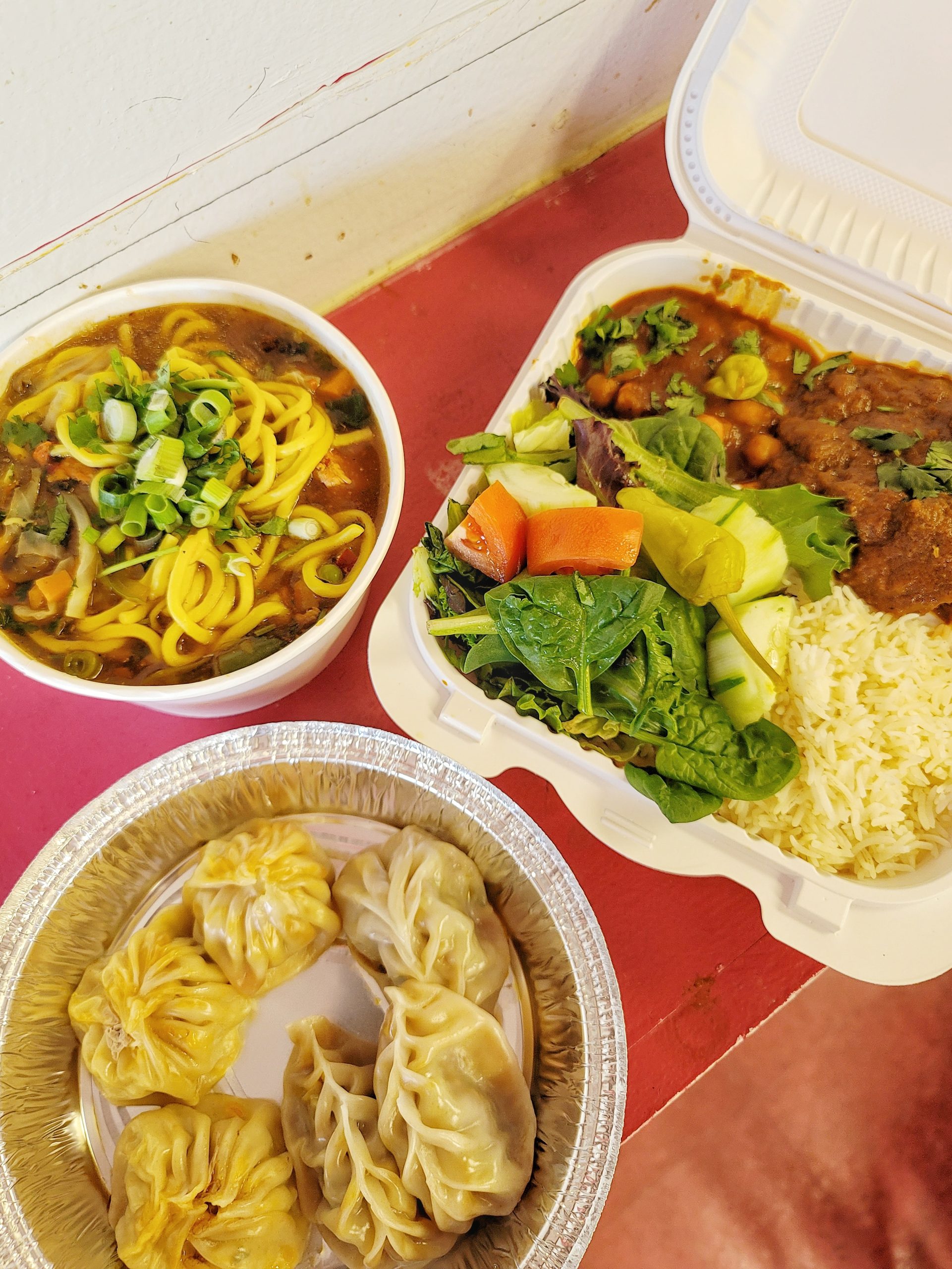 Momos, curry, and soup from Moh Moh Licious in Shepherd Park