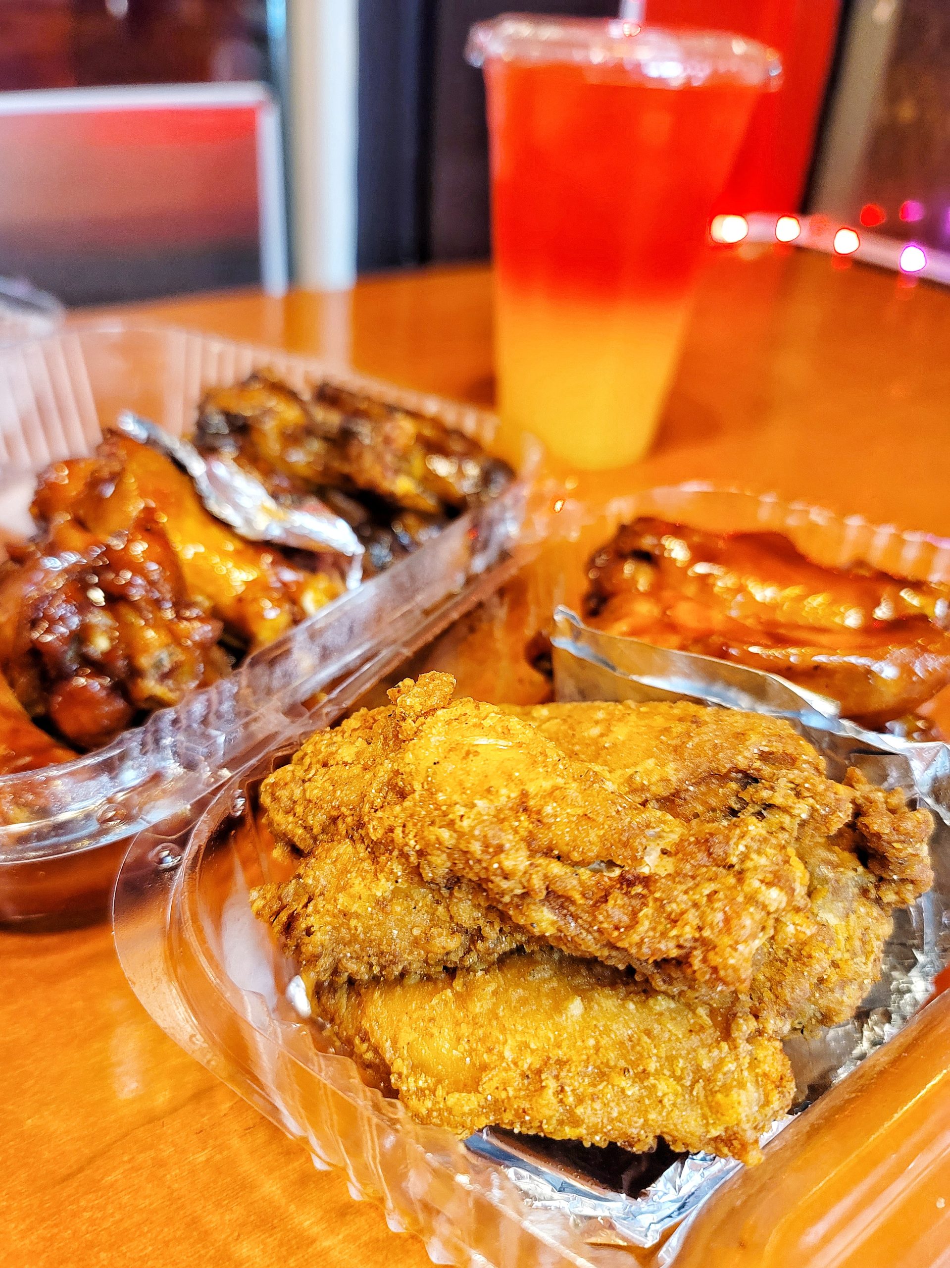 An assortment of chicken wings from Soul Wingz, a soul food restaurant in Washington, D.C.