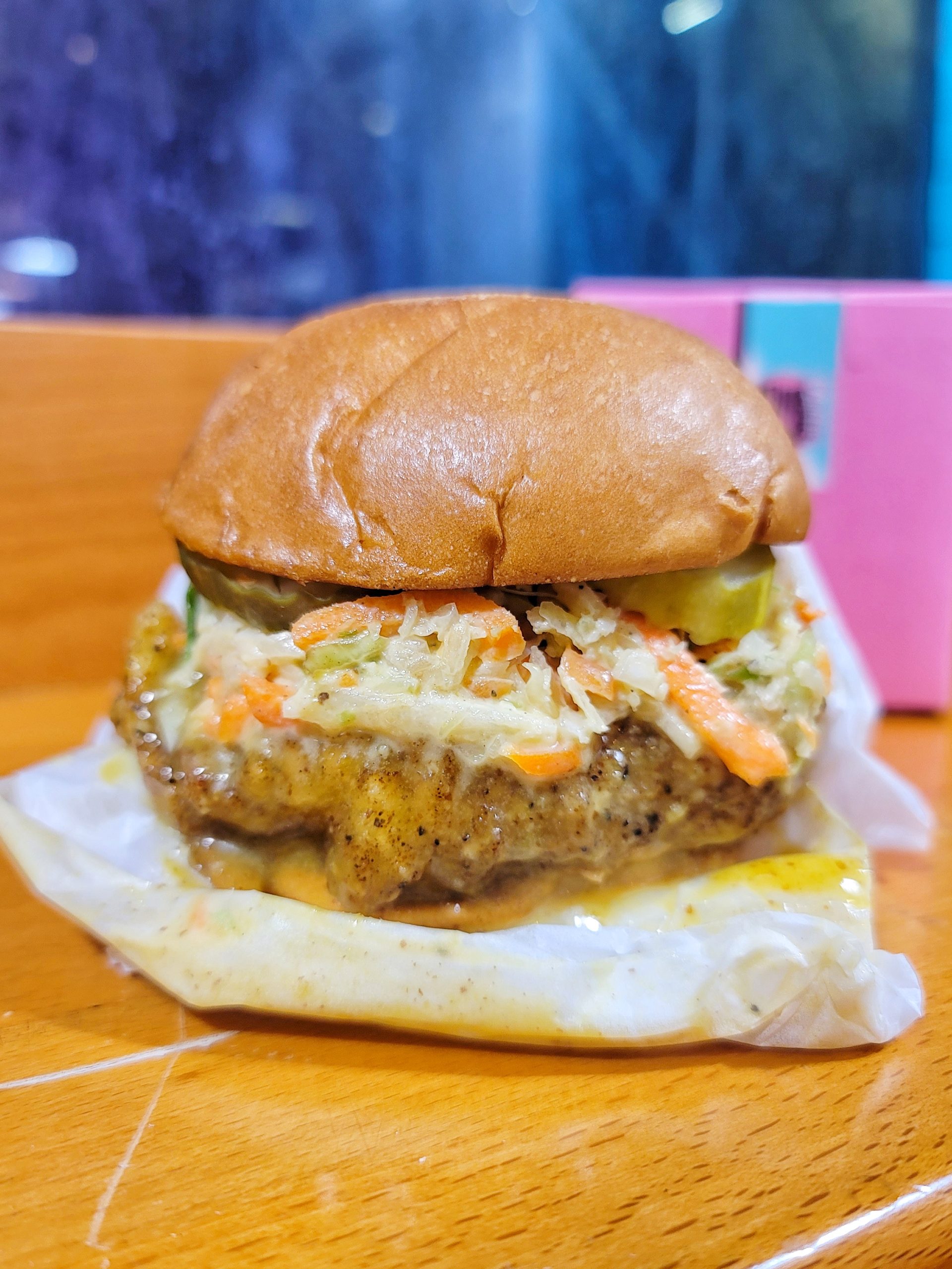 The agave mustard chick'n sandwich at Bubbie's Plant Burger, a plant-based restaurant in Washington, D.C.