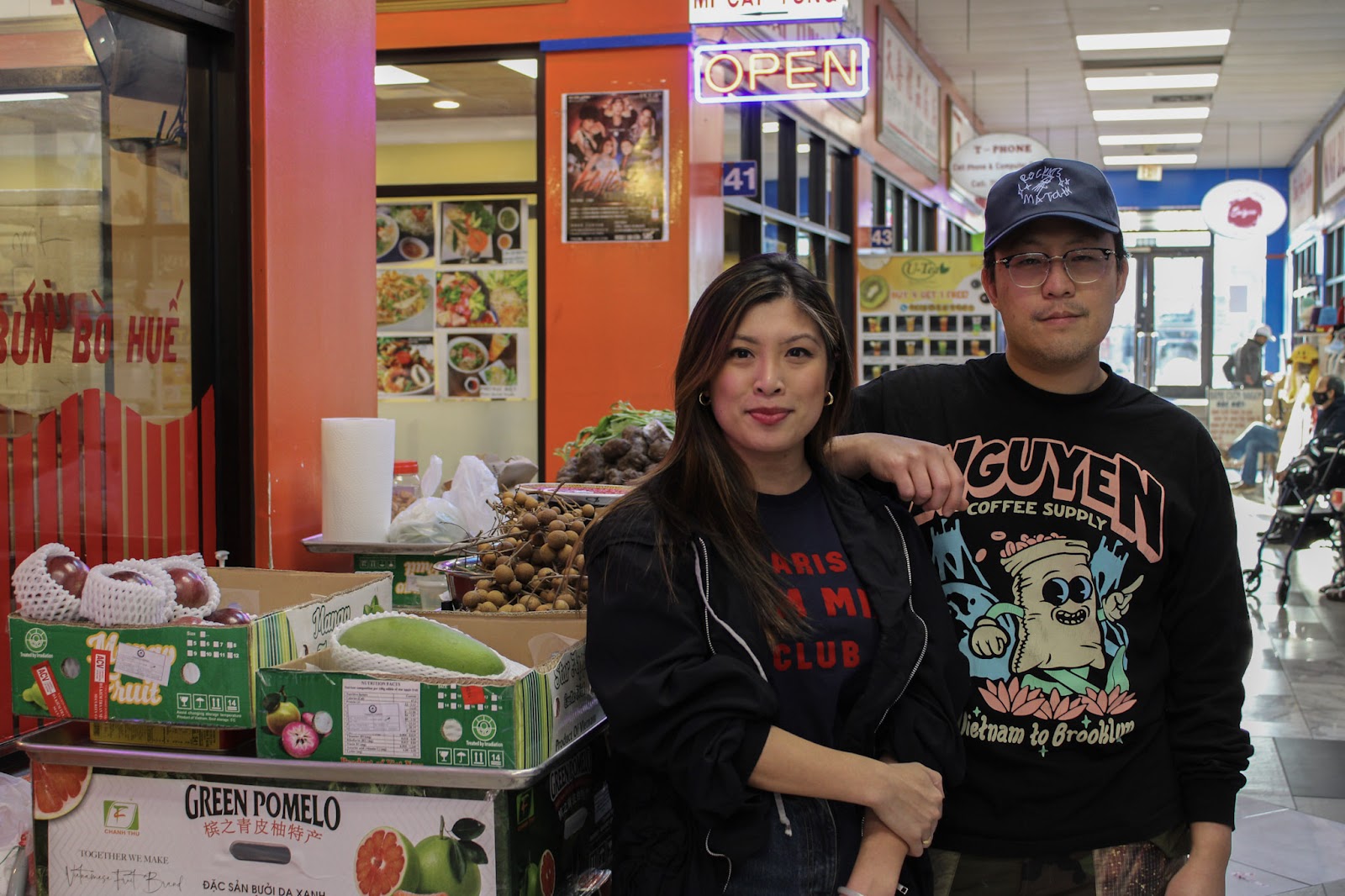 Denise Nguyen and Victor Nguyen-Long, two Vietnamese American activists who are working to support business owners at Eden Center
