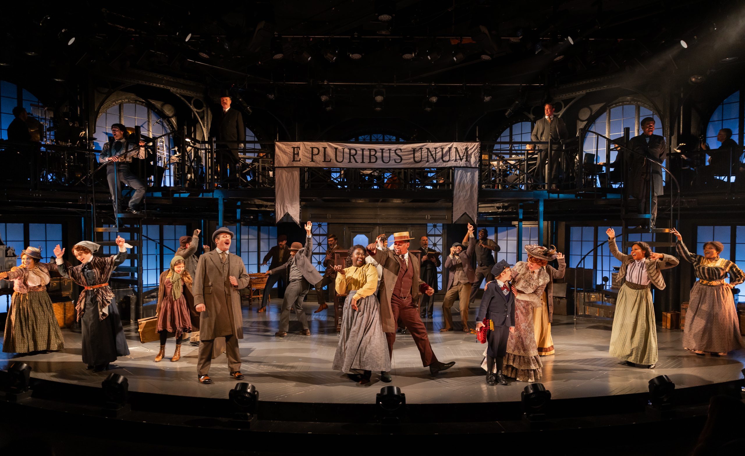 The cast of Ragtime at Signature Theatre. Photo by Christopher Mueller