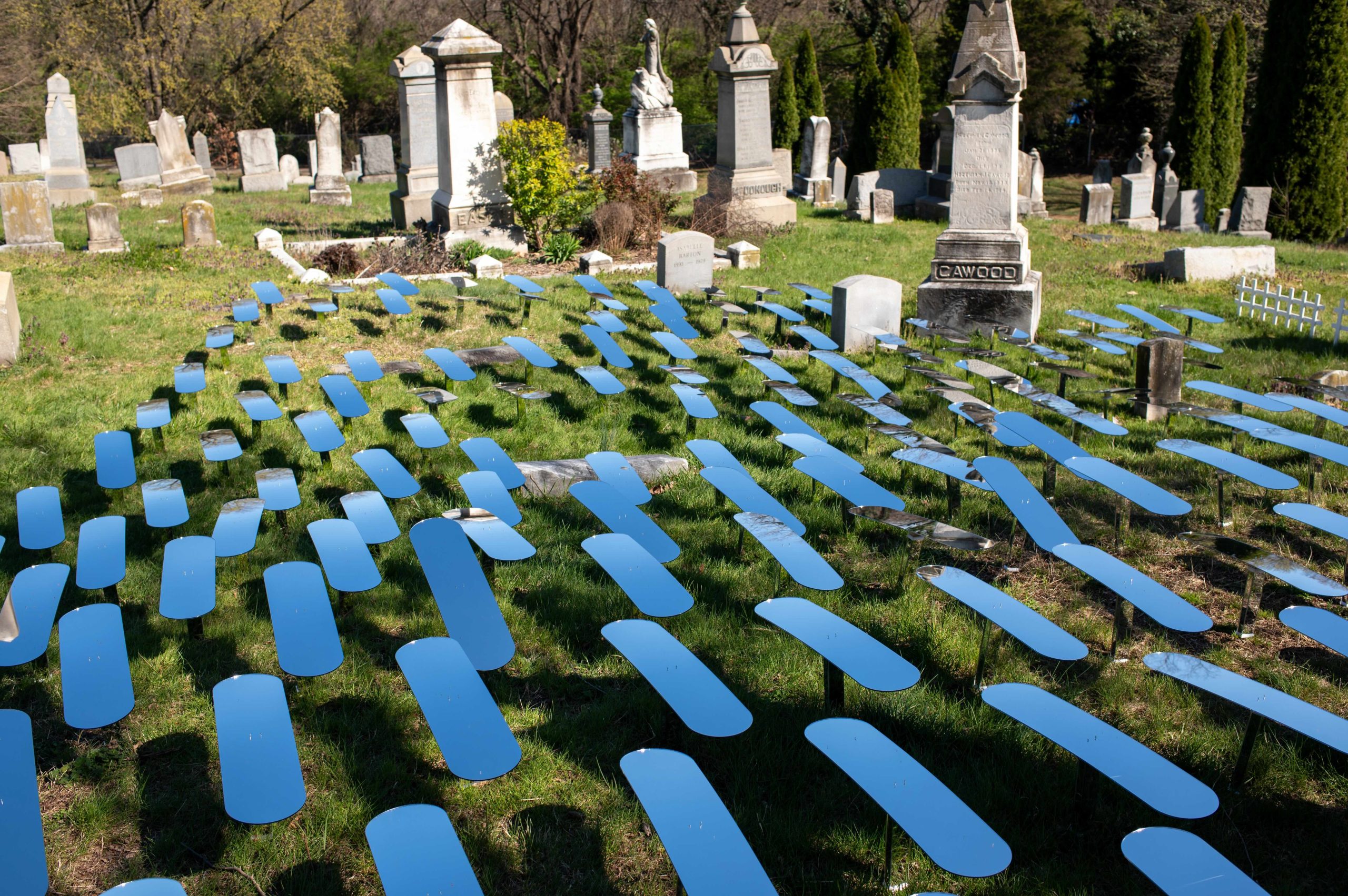 outdoor public art installation: The Landscape Listens”